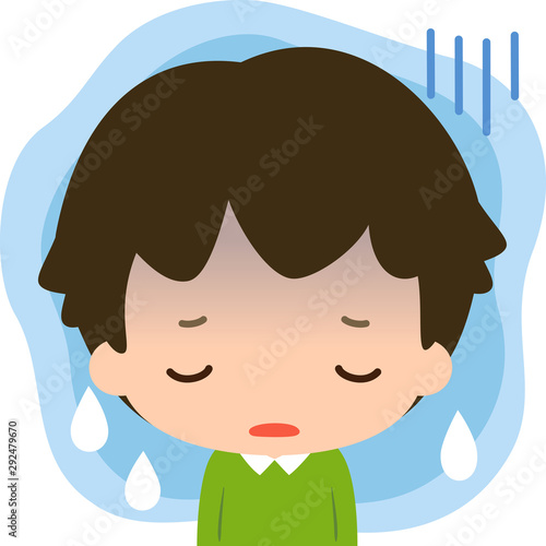 憂鬱そうな様子の男の子