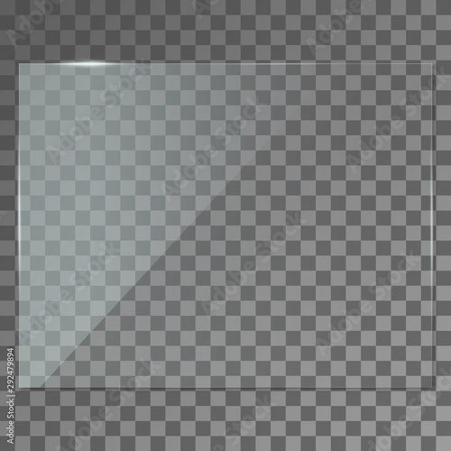 The texture of rectangle glass plate, mirror, windows. Light effect for a picture or a mirror. Beautiful realistic reflection. The interior of the house stock vector