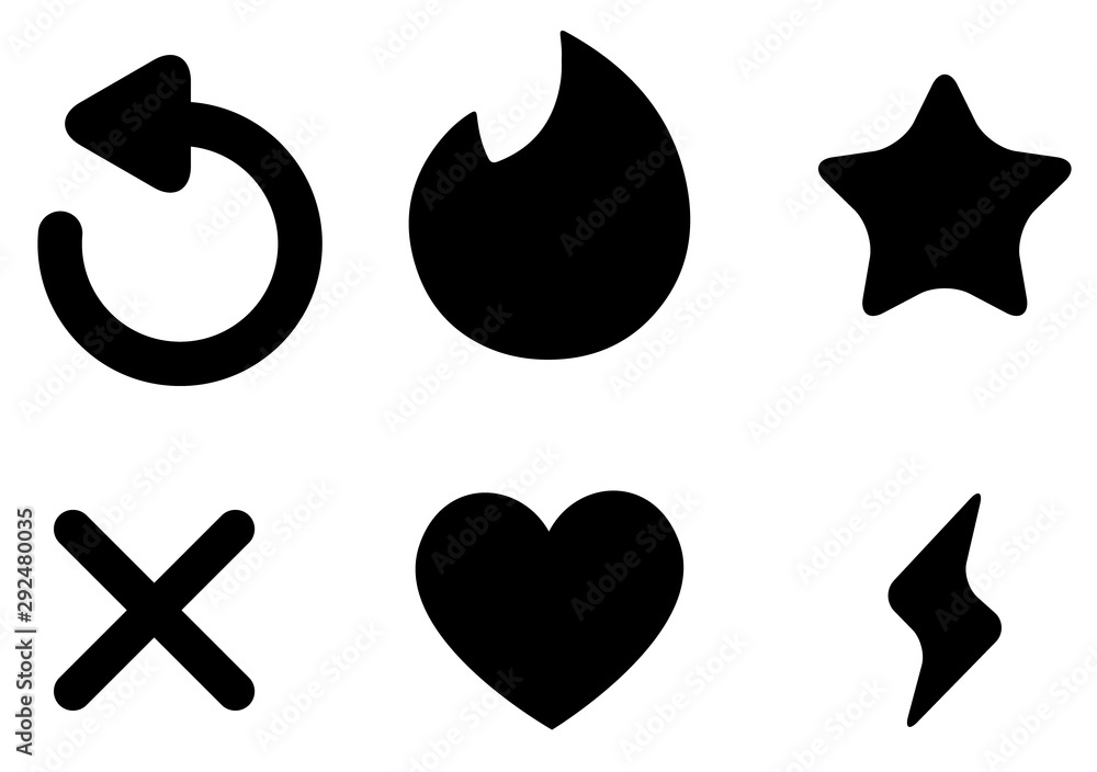 Interface social media. Star, heart. Popular social network for dating. Vector illustration. Interface social media. Star, heart. Popular social network for dating. Vector illustration.