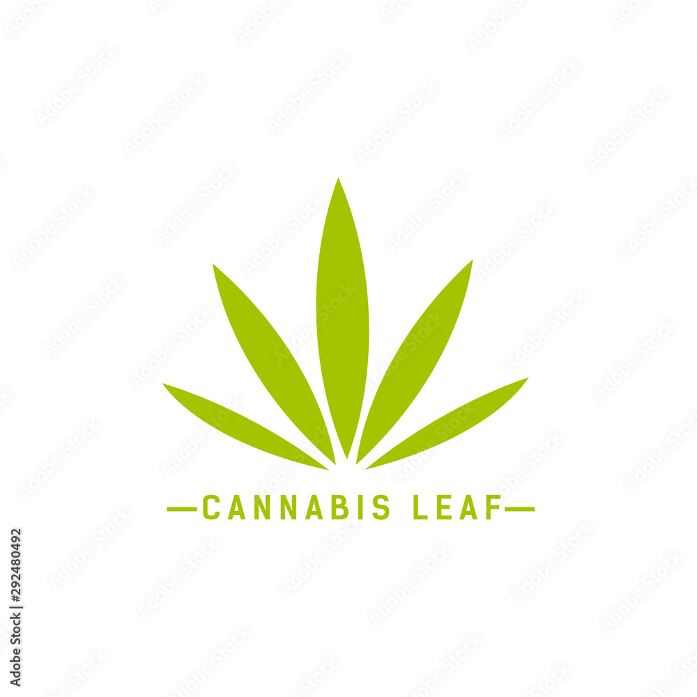 cannabis leaf vector,hemp marijuana logo design