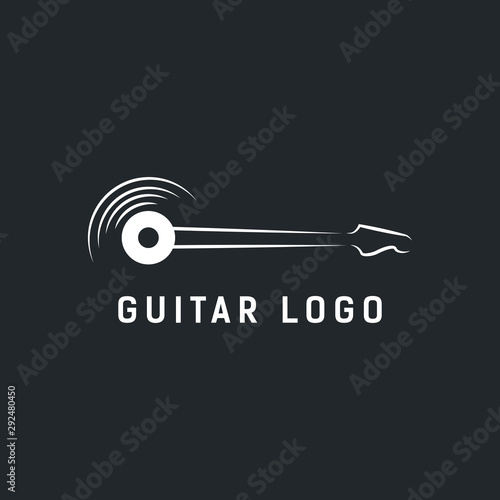 vector guitar music logo design