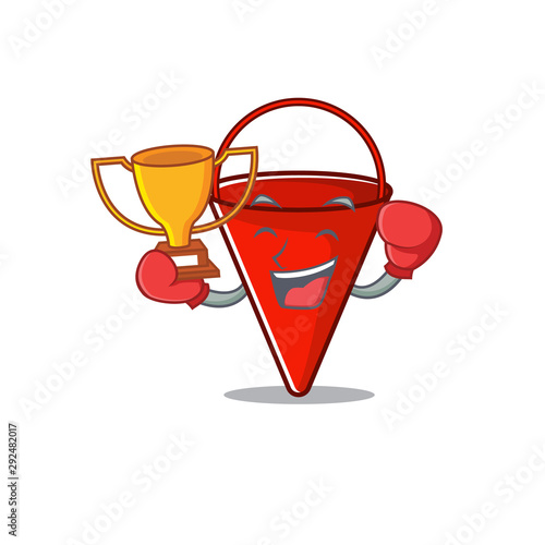 Boxing winner fire bucket toy above character table