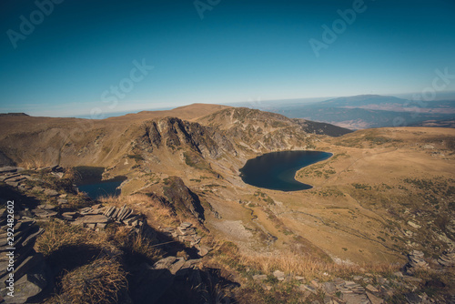 beautiful mountain scenery in the fall