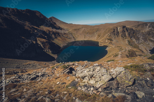 beautiful mountain scenery in the fall