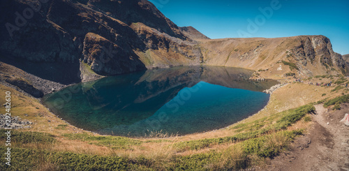 beautiful mountain scenery in the fall