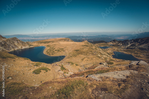 beautiful mountain scenery in the fall