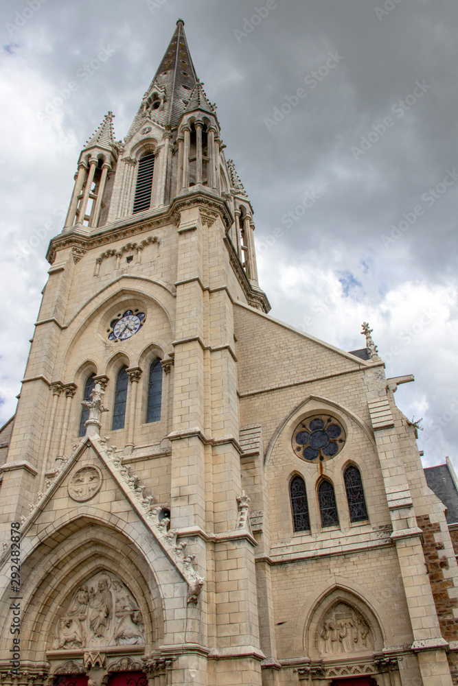 Saint-Philbert-de-Grand-Lieu. Eglise paroissiale. Loire-Atlantique. Pays de Loire