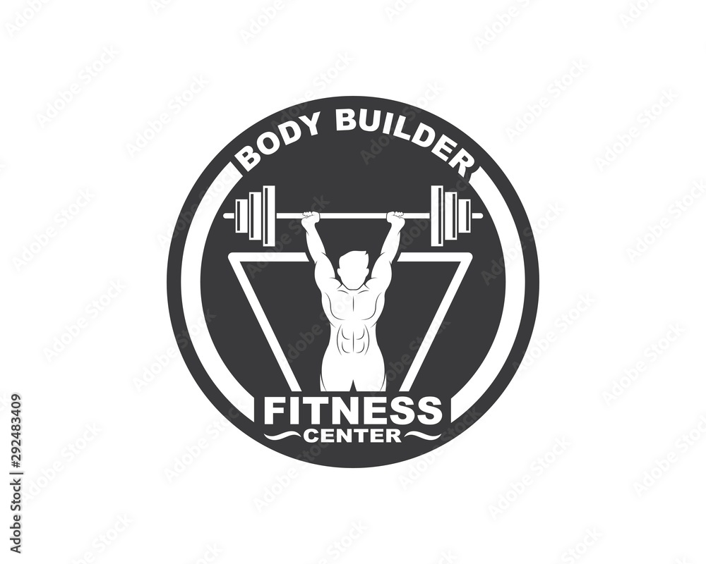 Bodybuilder fitness gym icon logo badge vector illustration Bodybuilder fitness gym icon logo badge vector illustration