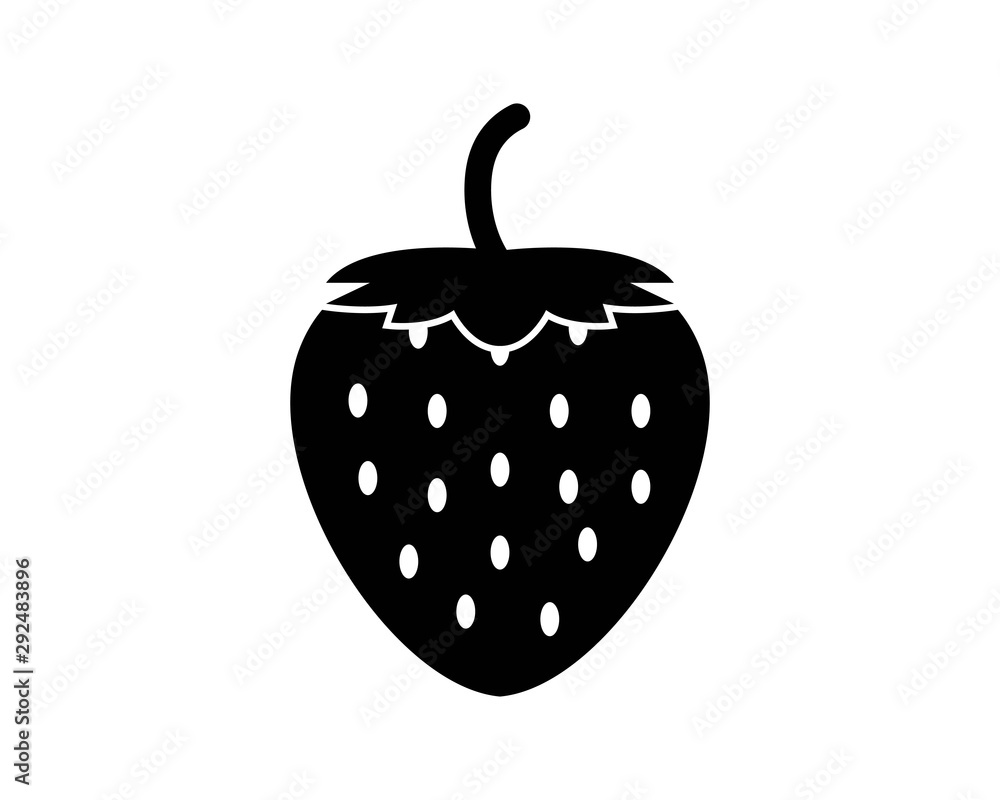 Fototapeta premium strawberry icon logo vector illustration