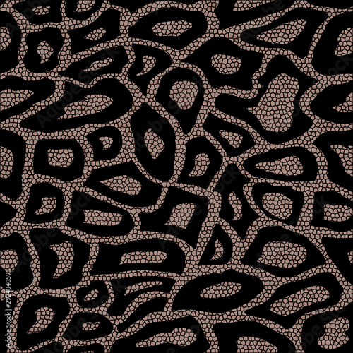 leopard skin texture seamless pattern mozaic style design