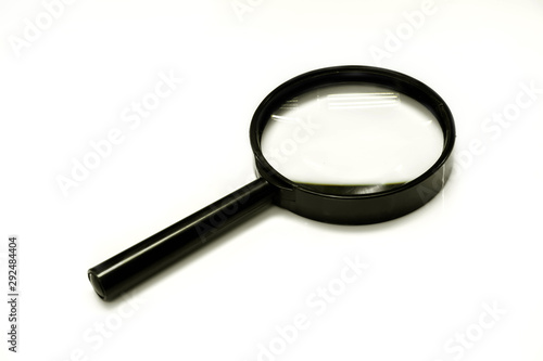 Magnifying glass isolate on white background and make with paths.