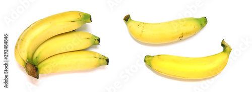 bananas fruit isolated on white background.