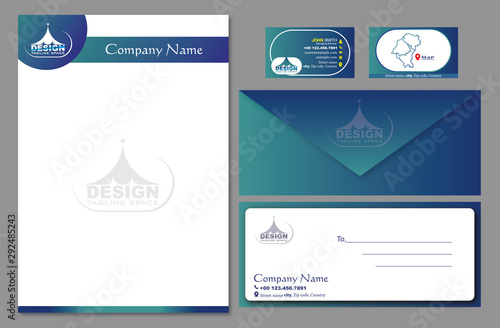 letterhead envelope business card design