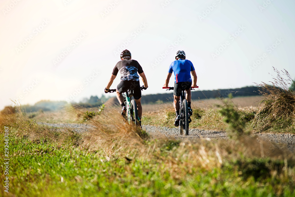 Fototapeta premium mountain bike in the country lanes