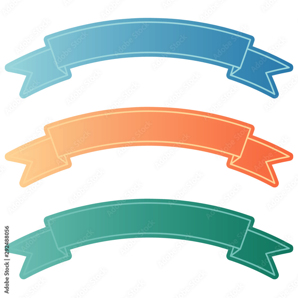 Set arched banners vector