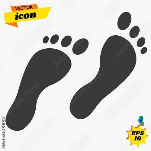 foot vector icon, flat design best vector icon