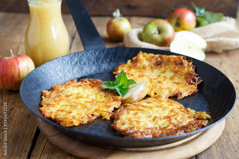Rösti mit Apfelmus Stock Photo | Adobe Stock