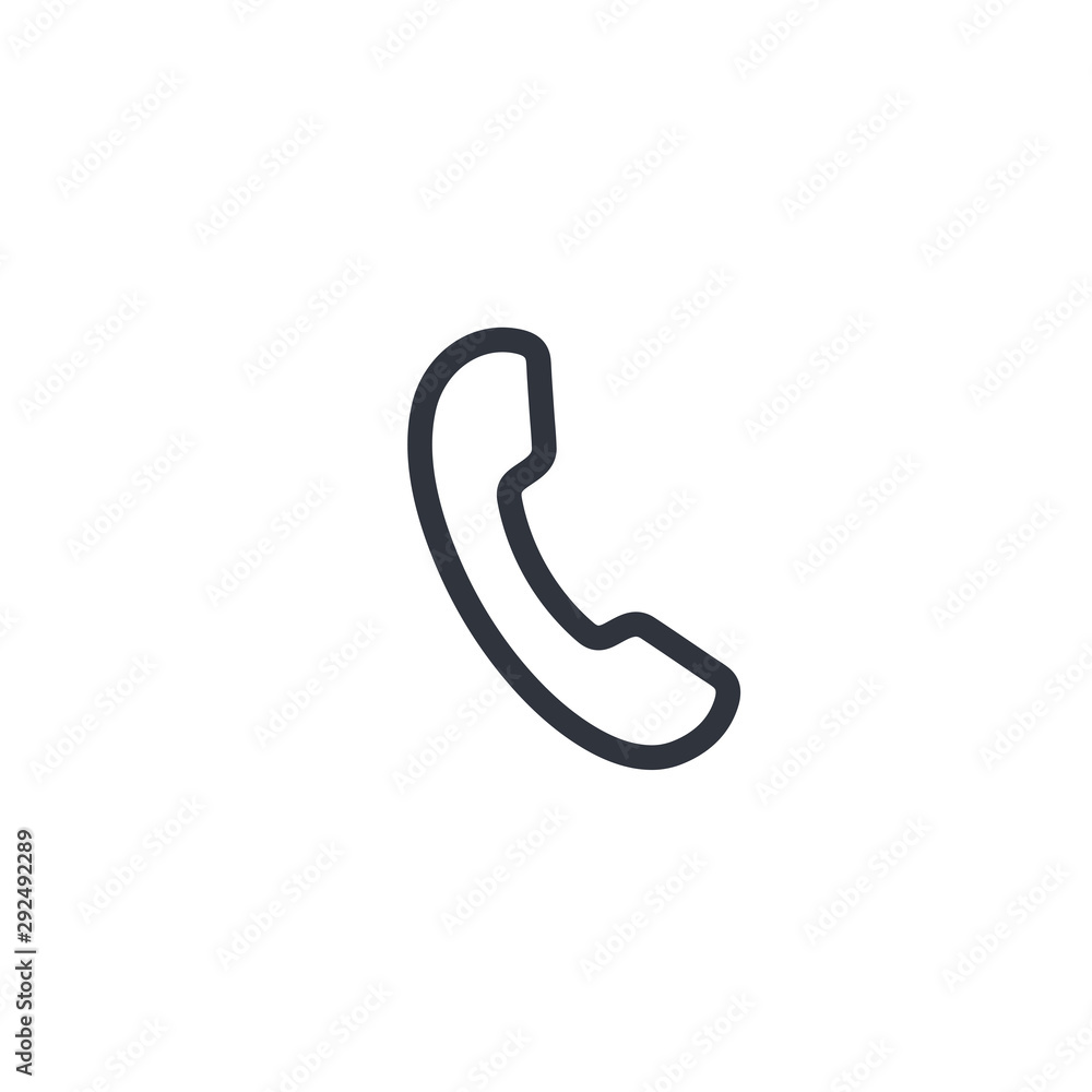 Call vector icon, phone symbol. Simple, flat design for web or mobile app