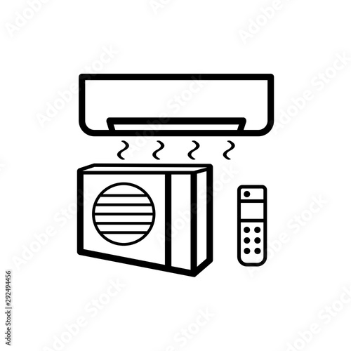 ac icon trendy flat design