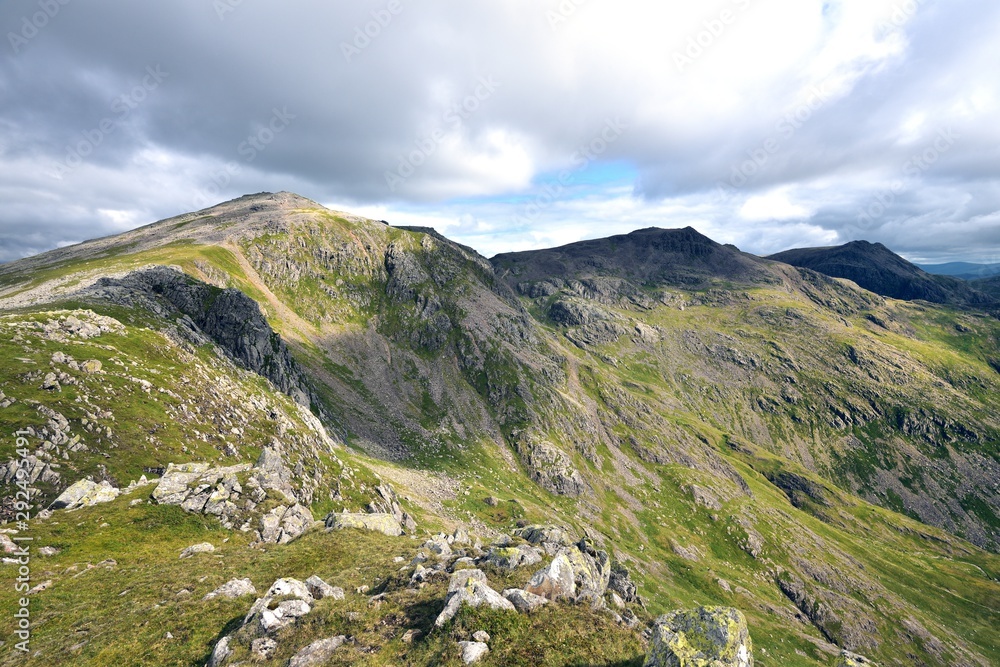 The ridge line from Slide Side to Scafell Pike The ridge line from Slide Side to Scafell Pike