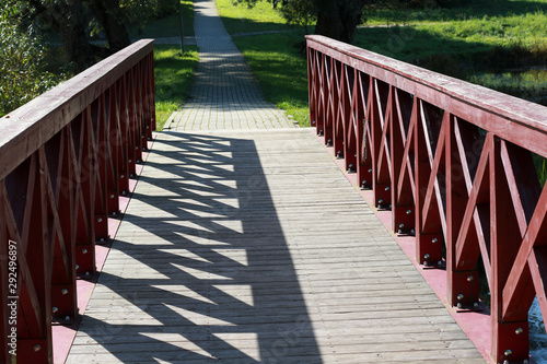 wooden bridge in the park