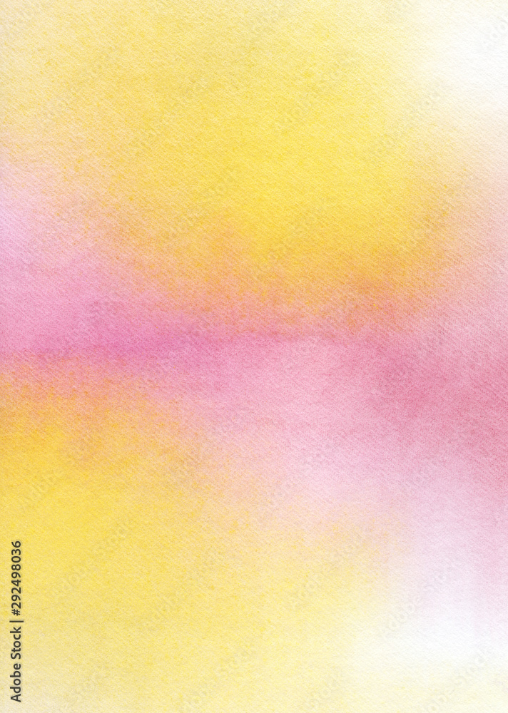 Abstract watercolor background. Tinted paper. a gradient from pale pink to  yellow. Ombre pastel colors. soft color transition. Quality paper texture.  Hand-drawn on paper illustration Stock Illustration | Adobe Stock