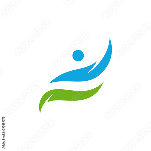 Fun people Healthy Life Logo vector. Icon Symbol.