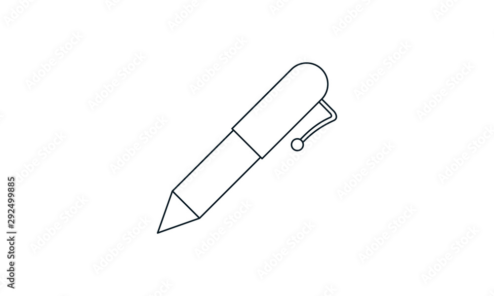 Fototapeta premium Pen icon for note-taking and signing documents