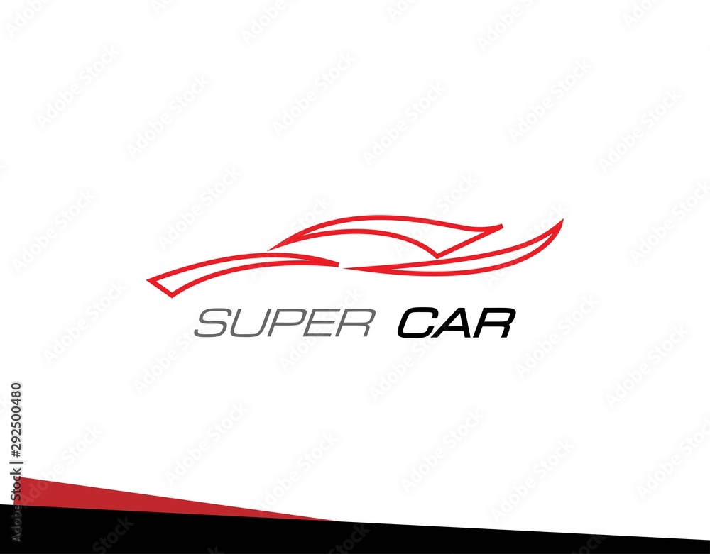 Car Logo in Red Monoline Style. Designed with Modern and Simple Style. Suitable for Car Shop, Car Service Company Sign and Symbol. Vector Illustration. Car Logo in Red Monoline Style. Designed with Modern and Simple Style. Suitable for Car Shop, Car Service Company Sign and Symbol. Vector Illustration.