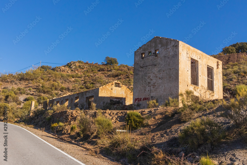 ruins of the old installations of the mines of the Conjuro (Spain)
