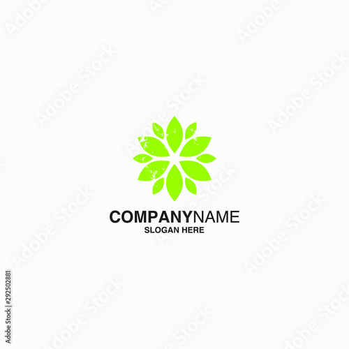 green leaf logo for company