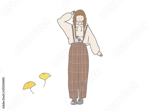 オシャレなカメラ女子　秋