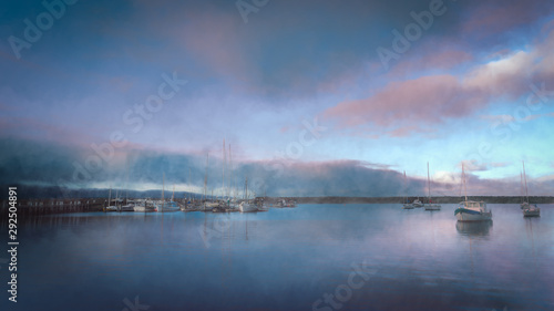 Apollo Bay Harbor in pastel  photo