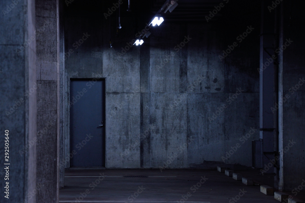 Steel door of underground facilities.
