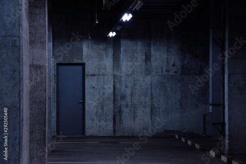 Steel door of underground facilities.