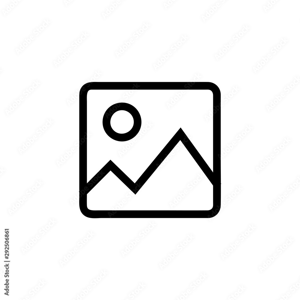 Picture vector icon, image symbol. Simple, flat design for web or mobile app Picture vector icon, image symbol. Simple, flat design for web or mobile app
