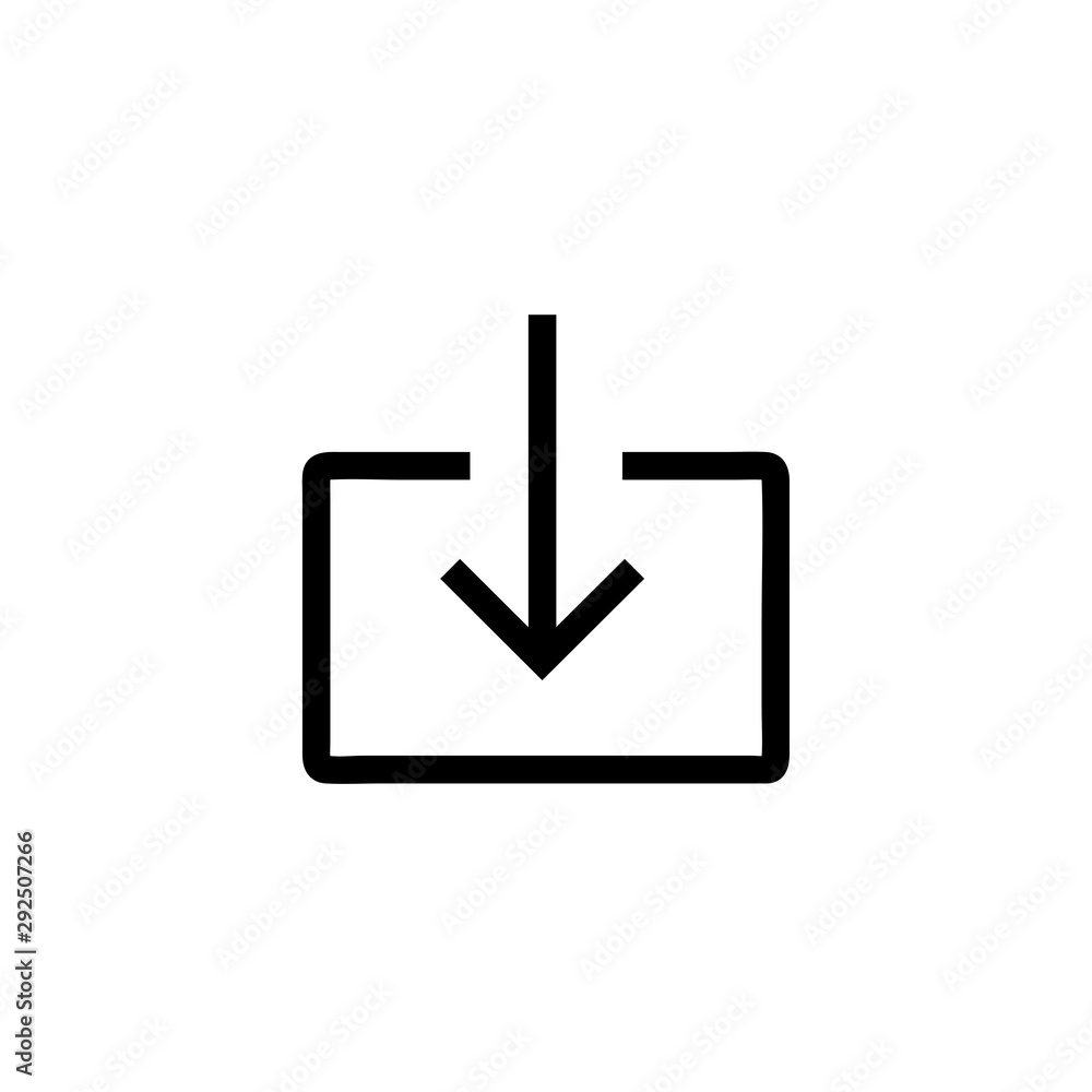 Import vector icon, web symbol. Simple, flat design for web or mobile app Import vector icon, web symbol. Simple, flat design for web or mobile app