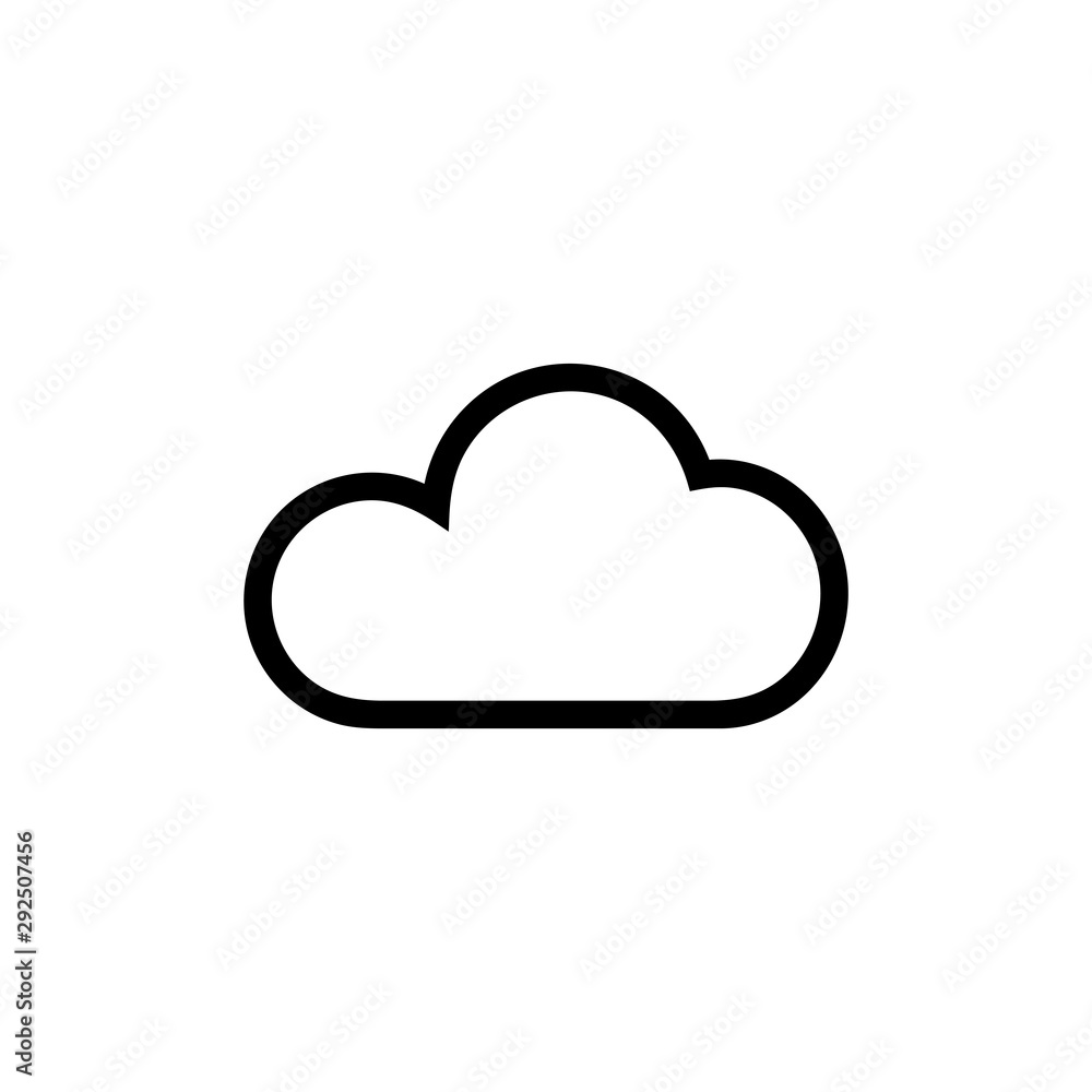 Cloud vector icon, network symbol. Simple, flat design for web or mobile app Cloud vector icon, network symbol. Simple, flat design for web or mobile app