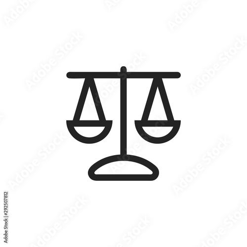 Balance vector icon, control symbol. Simple, flat design for web or mobile app