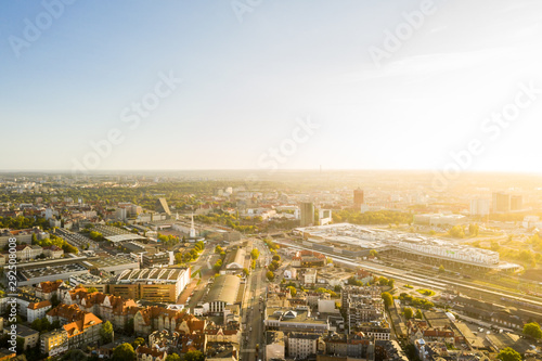 Poznan City   aerial view