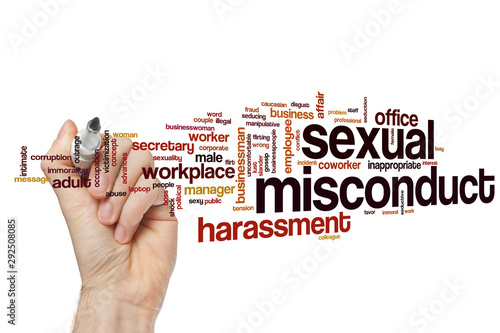 Tableau sur toile Sexual misconduct word cloud