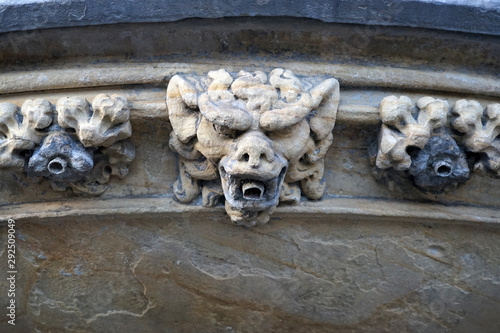 Wasserspeier am Petrusbrunnen auf der Papstterrasse neben dem Kölner Dom. photo