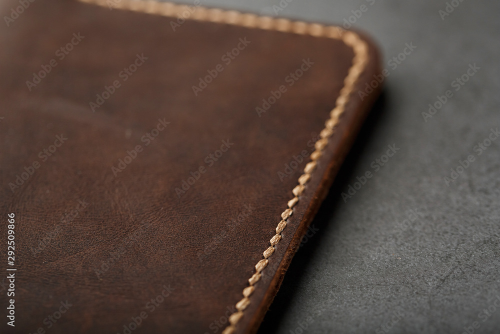 Dark Brown Leather Passport Cover. Genuine leather, handmade. Dark Brown Leather Passport Cover. Genuine leather, handmade.