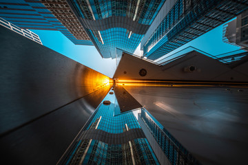 Modern architecture view from low angle