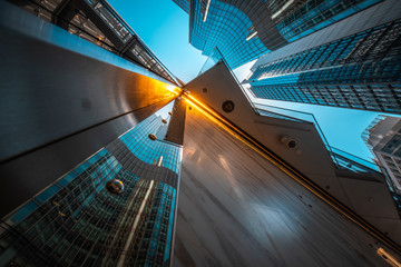 Modern architecture view from low angle