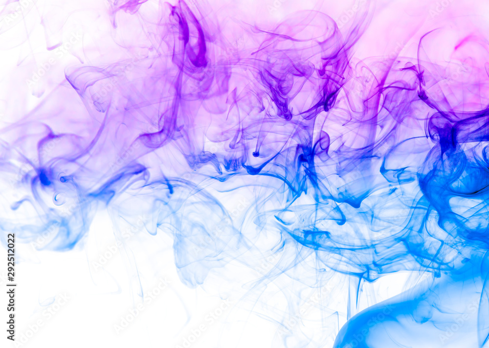 Fototapeta premium Colored smoke on white background