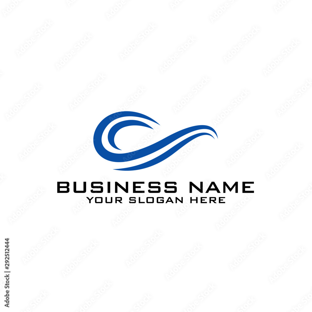 Obraz premium water wave logo icon design template vector