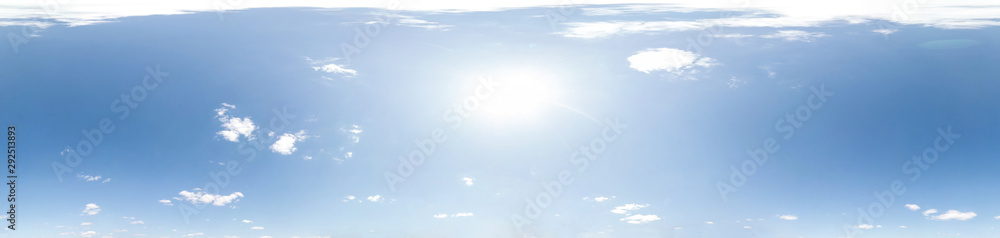 Seamless cloudy blue sky hdri panorama 360 degrees angle view with ...