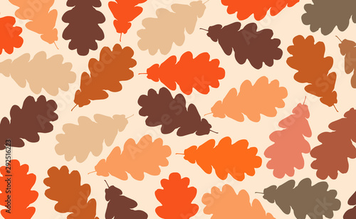 Giant autumn leaves floral pattern