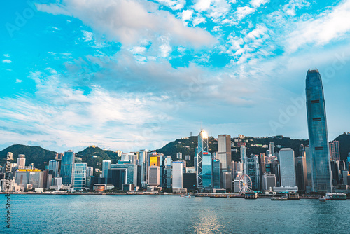 Photography Hong Kong Victoria Harbor view in day time